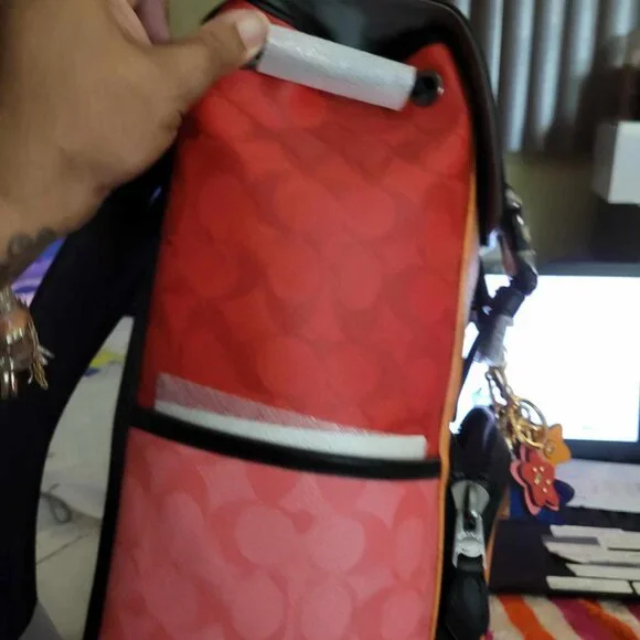 COPY - COACH LARGE MULTI-COLORED BACKPACK/ PURSE/ COACH CHARMS